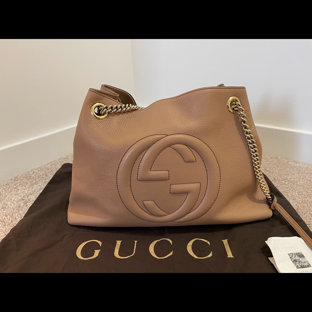 Nude Gucci Soho Handbag